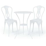  3-dijelni bistro set od lijevanog aluminija bijeli | shoptok.hr