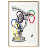  Plakat - Collage Graphic - Discus Thrower - Sculpture 60x90 Zlatni okvir s margom | shoptok.hr