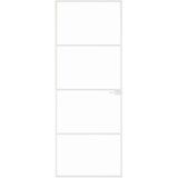 Sobna vrata bijela 76x201,5 cm kaljeno staklo i aluminij tanka | shoptok.hr