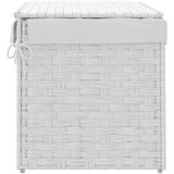  Košara za rublje s poklopcem bijela 55,5x35x34 cm od poliratana | shoptok.hr