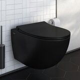 Vitra 7848-083-6147 Sento SmoothFlush viseča brezrobna WC školjka črna z WC desko s počasnim zapiranjem | Shoptok.si
