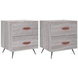 Maison Chic Dvo delni komplet Nočne omarice - Nočne mize siva sonoma 40x35x47,5 cm inženirski les, (21688746) Cene