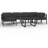  7-dijelna vrtna garnitura s jastucima aluminijska antracit | shoptok.hr
