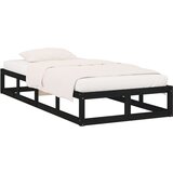  Okvir za krevet crni 75x190 cm 2FT6 jednokrevetni masivno drvo | shoptok.hr