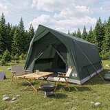  Tunelski šator Vojska zelena 10 osoba Poliester i čelik | shoptok.hr