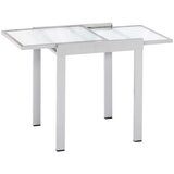 Gardenson Raztegljiva Vrtna Miza Ambia, Steklo, Aluminij, 64-130x65 | Shoptok.si