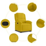  Naslonjač na podizanje žuti baršunasti | shoptok.hr