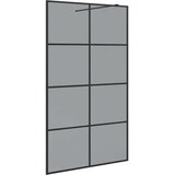  Zid za walk-in tuš Crna 115 x 195 cm Staklo otporno na udarce | shoptok.hr