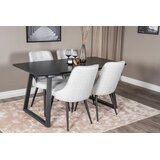 Venture Home Inca rastezljivi pravokutni blagovaonski stol 160 &amp;times; 85 cm, crni Slike