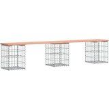  Klupa s gabionskim dizajnom 203x31x42 cm drvo duglazije | shoptok.hr