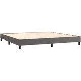  Box spring postelja z vzmetnico siva 200x200 cm umetno usnje, (20788867) | Shoptok.si