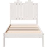 Daljši posteljni okvir brez vzmetnice bel 100x210 cm trden les, (21531806) | Shoptok.si