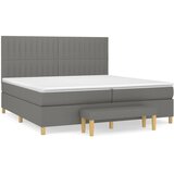 Maison Chic Box spring postelja - Vzmetna postelja z vzmetnico temno siva 200x200 cm blago SL6989, (21905353) | Shoptok.si