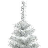 vidaXL Božično drevo med 150 LED z stojalom srebrna 150 cm PET | Shoptok.si