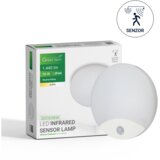 Greentech Okrugla zidna i stropna LED svjetiljka sa senzorom (16 W, Ø x V: 250 x 49 mm, Bijela, Neutralno bijelo) | shoptok.hr