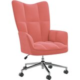 The Living Store Stol za sproščanje roza žamet - Stol Za Sproščanje, (21420187) | Shoptok.si