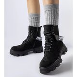 Gemre Black ankle boots with a decorative detachable strap Marco | shoptok.hr