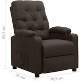  Naslonjač od tkanine tamnosmeđi - Tamno smeđa 1 | shoptok.hr
