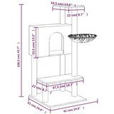  Penjalica za mačke sa stupovima za grebanje krem 108 5 cm | shoptok.hr
