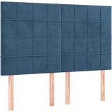  Box spring s madracem LED tamnoplavi 140x200 cm baršun | shoptok.hr