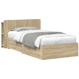  Okvir kreveta s pohranom s uzglavljem Hrast sonoma 80 x 200 cm - Hrast sonoma 80 x 200 cm bez središnje police | shoptok.hr