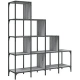  Regal za knjige siva boja hrasta 122x30x132 cm od drva i metala | shoptok.hr