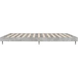 vidaXL Posteljni okvir betonsko siv 160x200 cm inženirski les | Shoptok.si