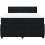 vidaXL Box spring posteljni z vzmetnico črn 140x190 cm žamet | Shoptok.si