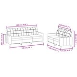  2-dijelni set sofa s jastucima sivi od umjetne kože | shoptok.hr
