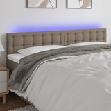  LED uzglavlje smeđesivo 180x5x78/88 cm od tkanine | shoptok.hr