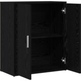 vidaXL Visok predalnik s polico 2 pcs Črni hrast 60 x 31 x 70 cm | Shoptok.si