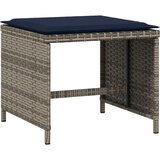 Vrtni stolci s jastucima 4 kom sivi 40x40x35 cm od poliratana | shoptok.hr