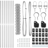  Ograda s povezom i stupovima Siva 1 x 10 m | shoptok.hr