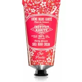 Institut Karité Paris Cherry Blossom So Poetic lahka krema za roke s karitejevim maslom tube + box 75 ml