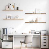  Polica na zidu 4 pcs Smeđa 115 x 9 x 3 cm Konstruirano drvo | Eponuda.com