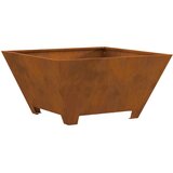 vidaXL Ognjišče Kvadrat 60x60x30 cm Iz vremensko odpornega jekla, (22009779) | Shoptok.si