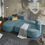Welnova KOTNA SEDEŽNA GARNITURA, tkanina modra | Shoptok.si
