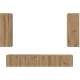  Set TV komoda s policom Zidne Ostalo s pohranom s vratima 4 pcs hrast artisan 30.5 x 30 x 90 cm | shoptok.hr
