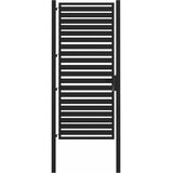  Vrtna vrata s mogućnošću zaključavanja crna 100x200 cm aluminijska | shoptok.hr