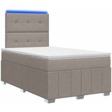  LED okvir za krevet s madracem Sivosmeđa 120 x 190 cm Tkanina | shoptok.hr