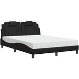 vidaXL Postelja z vzmetnico črna 120x200 cm umetno usnje, (21111402) Cene