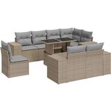 vidaXL 9-dijelni set vrtnih sofa s jastucima bež od poliratana | shoptok.hr