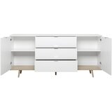 MID.YOU komoda, bela, hrast sonoma | Shoptok.si