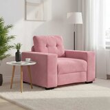 SOFA fotelja roza 100x78x80 cm baršun - Ružičasta 1 100 cm Cijene