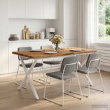  Stol za blagovanje s prirodnim rubom 160 x 90 x 75 cm Prirodna | shoptok.hr