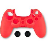 Spartan Gear controller silicon skin cover & thumb grips red Cene