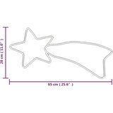  Božićne figure zvijezda 48 LED 3 kom tople bijele 65 x 28 cm | shoptok.hr