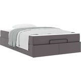  Konstrukcija postelje z vzmetnico Siva 120 x 190 cm Umetna koža, (5000069780) | Shoptok.si