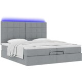 vidaXL okvir kreveta s madracima svijetlosivi 200x200cm od tkanine | shoptok.hr