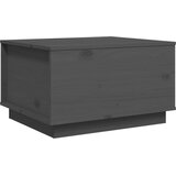 Maison Chic Klubska mizica - kavna mizica - Nizka mizica siva 60x50x35 cm trdna borovina, (21753202) Cene